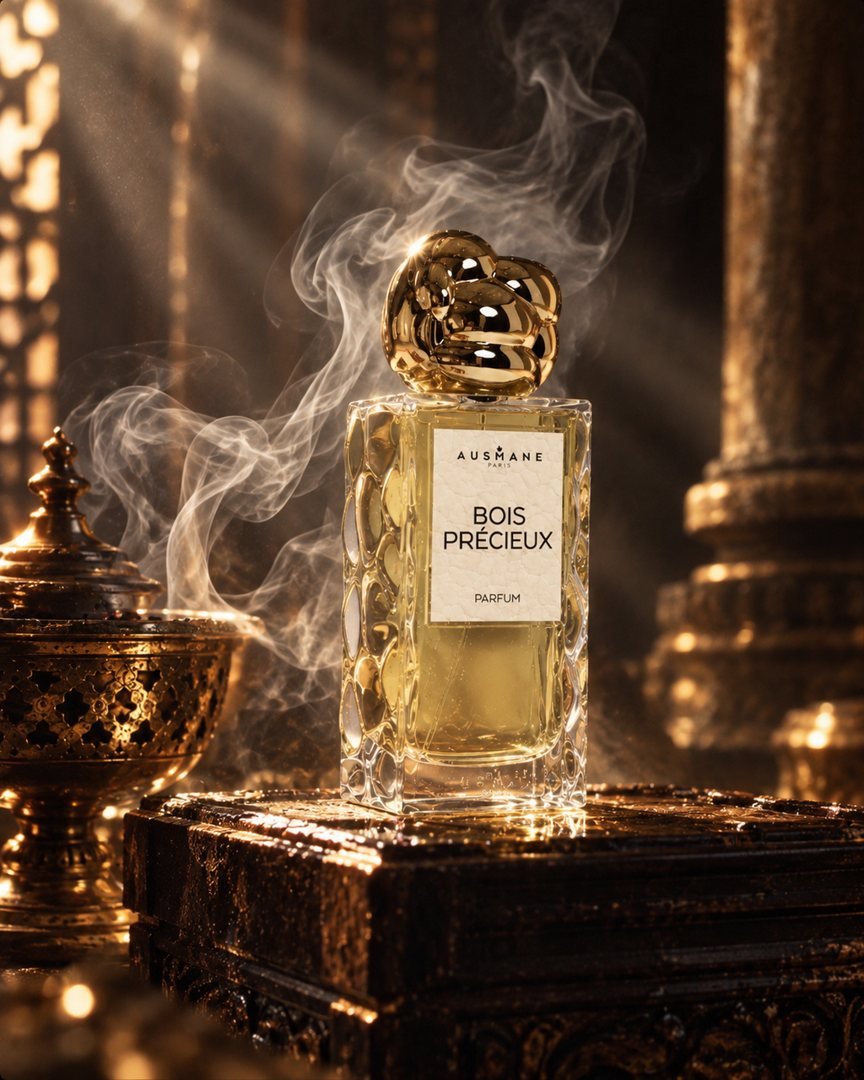 BOIS PRECIEUX en situation, parfum de 50 ml