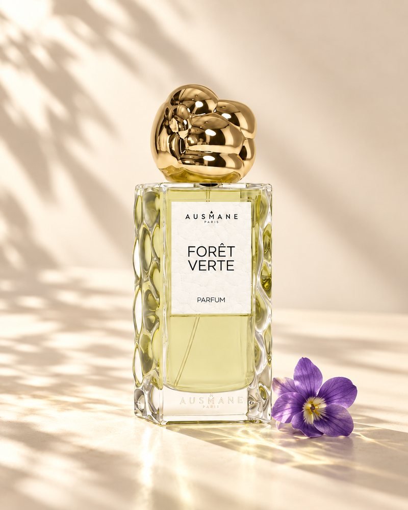 Parfum FORET VERTE, 50 ml, flacon de près