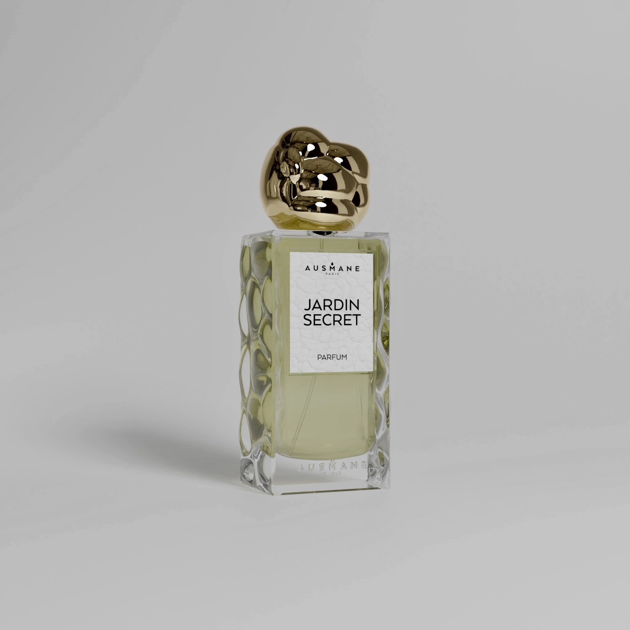 Parfum Jardin Secret - Fragrance végétale et cuirée aux notes de musc blanc et néroli.

